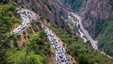 جاده چالوس به سمت تهران از ساعت ۱۲ یک طرفه می‌شود