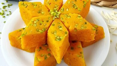 طرز تهیه لوز زعفرانی