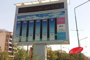 شاخص آلودگی هوای تهران در روز تعطیل هم به ۱۹۹ رسید
