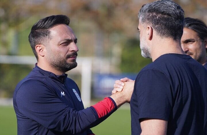 حضور مربی تیم ملی فوتبال در تمرین نوجوانان