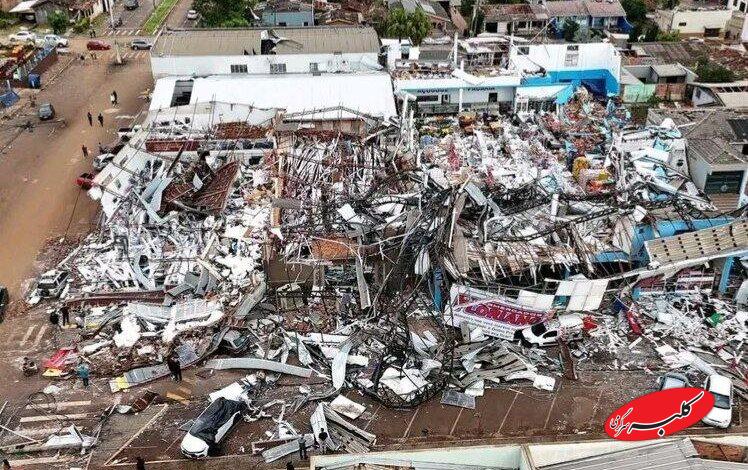 ۶ کشته در گردباد جنوب برزیل +ویدیو