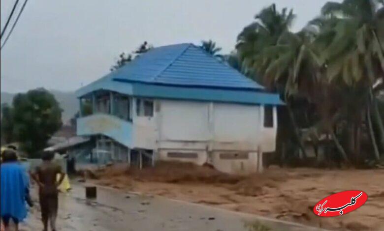 ویدیوی هولناک از فروریختن و نابودی خانهها بر اثر سیل!