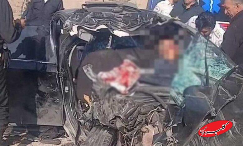 اولین ویدیو از صحنه تصادف همسر معاون رئیس‌جمهور/ لاستیک خودروی تارا ترکیده بود!