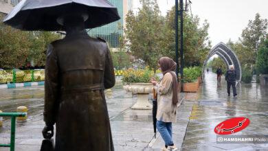 تصاویر بارش باران پاییزی در تهران