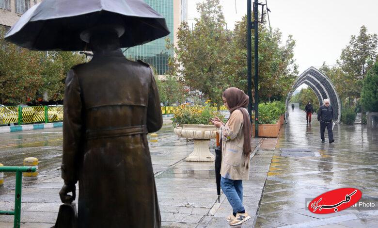 تصاویر بارش باران پاییزی در تهران
