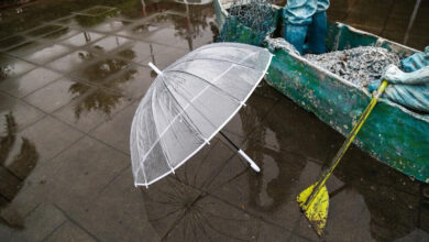 بارش باران در رشت