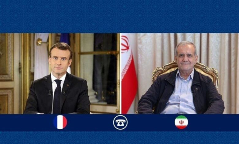 پزشکیان - مکرون