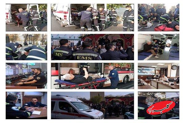 حضور اورژانس تهران در مراسم تشییع ۳۰۰ شهید گمنام