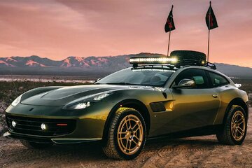 فراری به آفرود میرود / غرش موتور ۱۲ سیلندر در بیابانها