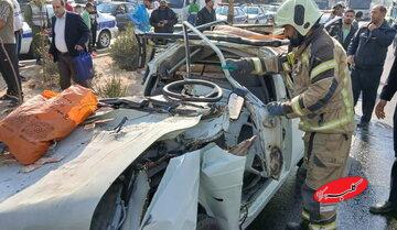 تصادف مرگبار وانت با تریلر/ عکس + آمار فوتی‌ها