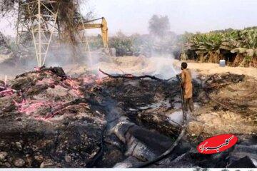 آتش سوزی در خط انتقال آب؛ ماجرا چیست؟