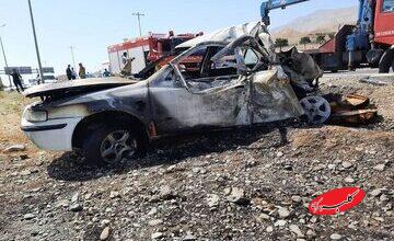 تصادف مرگبار سمند با تریلر