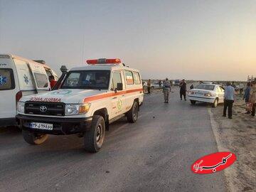تصادف خودروی حامل اتباع خارجی در مسیر سراوان - خاش/ ۹ کشته و هفت مجروح