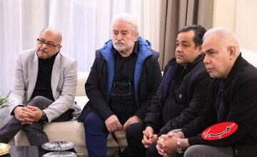 دیدار هنرمندان از دختر و داماد هادی مرزبان