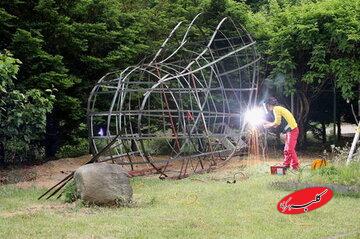 خلق اثر هنری با برگهای پاییزی/ آثاری که طی سه روز در میدان مشق اجرا میشوند