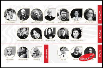 معرفی داوران چهار بخش جشنواره جهانی فیلم فجر