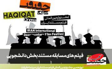 مستندهای راهیافته به بخش مسابقه دانشجویی «سینماحقیقت»