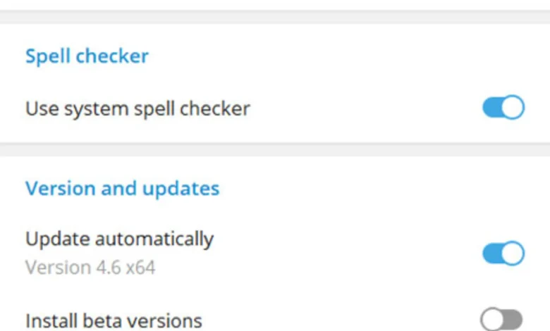 Export Data در تنظیمات تلگرام