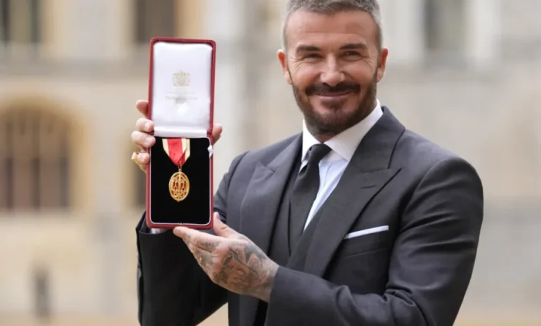 دیوید بکهام نشان شوالیه