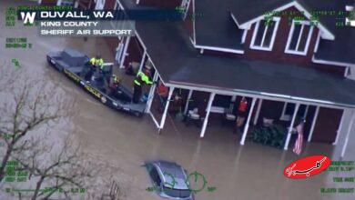 واشنگتن را آب برد +ویدیو