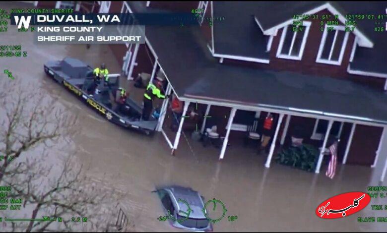 واشنگتن را آب برد +ویدیو