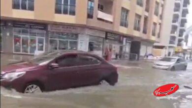 ویدیوهای تکاندهنده از سیل شدید در دبی!