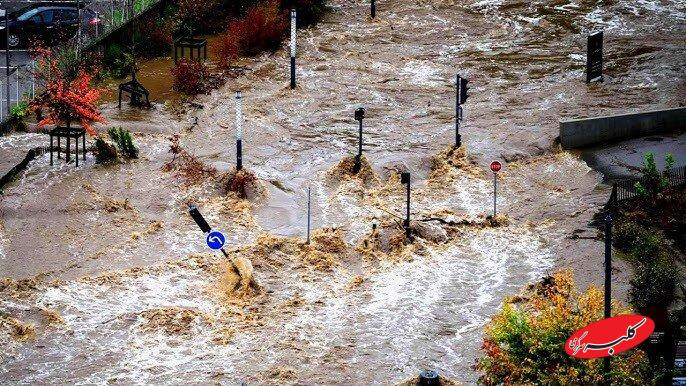 جنوب فرانسه هم زیرآب رفت + ویدیو