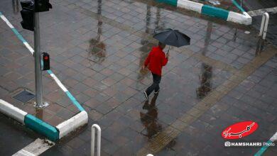 تصاویر بارش باران پاییزی در تهران