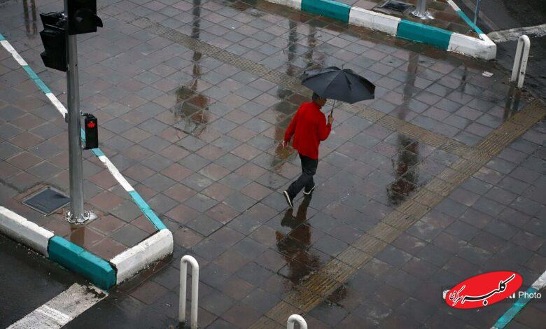 تصاویر بارش باران پاییزی در تهران