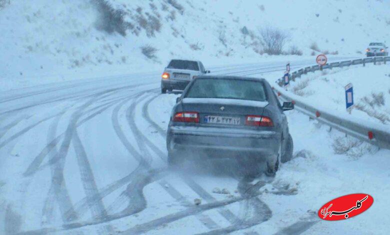 بارش برف - جاده