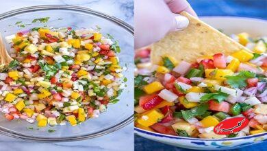 سالسا میوه با چیپس ذرت