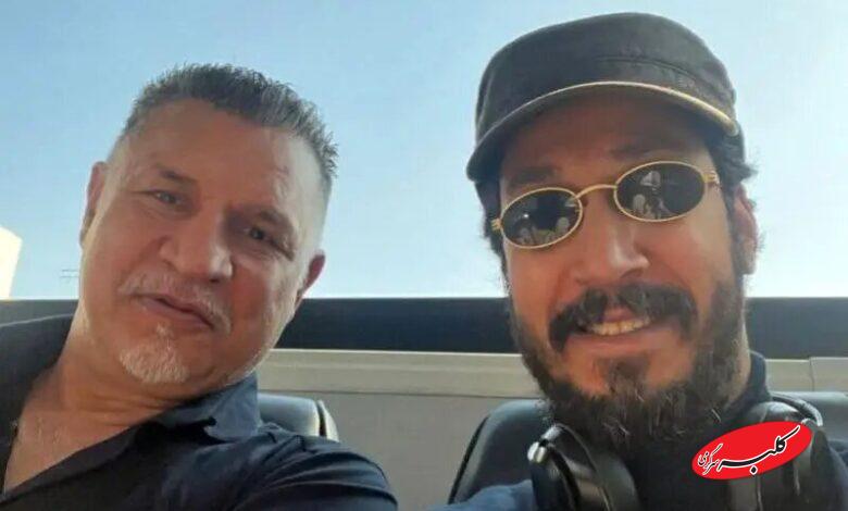 عکس یادگاری بهرام افشاری با علی دایی