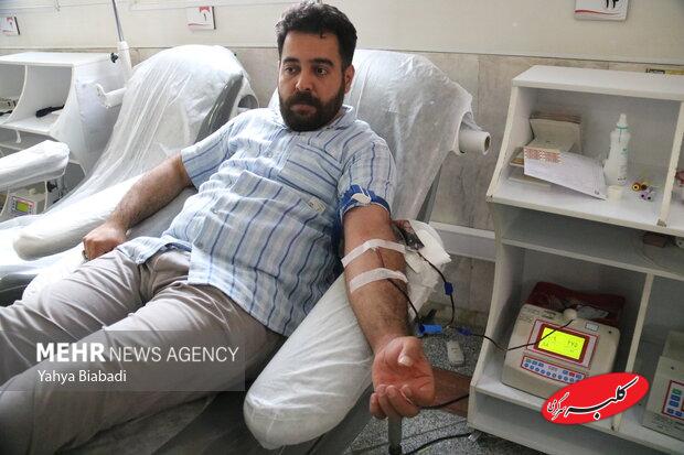 میزان دفعات اهدای خون در سال بین ۳ الی ۴ مرتبه است