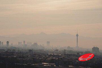 وضعیت قرمز هوای تهران برای دهمین روز متوالی