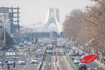 کیفیت هوای تهران در اولین روز هفته اعلام شد