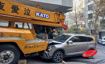 حرکت ناگهانی و مرگبار جرثقیل در خیابان شریعتی تهران فاجعه آفرید/ عکس