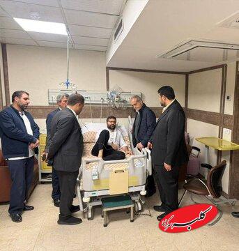 تصویر خاص از عیادت پزشکیان از سقاب اصفهانی