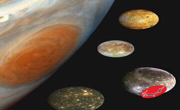 ملاقات کمنظیر ماه و مشتری در آسمان شب