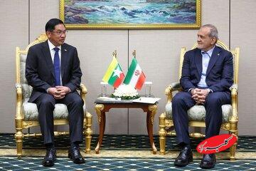 رئیس جمهور: تصویر روشنی از ظرفیت‌های همکاری میان ایران و میانمار وجود دارد