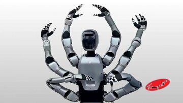 کارگر فوقالعاده چینی رونمایی شد: ربات ۶ دست که ۳۰٪ بیشتر از انسان کار میکند