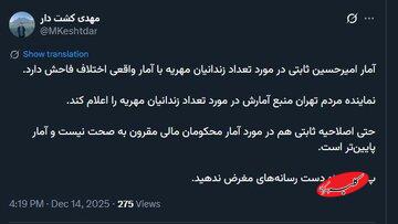 مدیرعامل خبرگزاری قوه قضاییه آمار ثابتی درباره زندانیان مهریه را نادرست خواند؛ سوژه به دست رسانههای مغرض ندهید