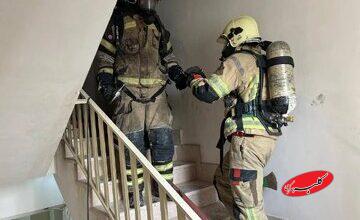 ببینید | آتشسوزی یک ساختمان در دهکده المپیک