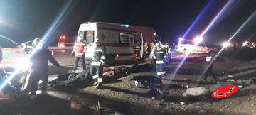 افزایش جانباختگان حادثه واژگونی اتوبوس/ تصاویر حادثه