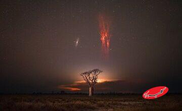 ملاقات «آندرومدا» با اشباح سرخ / عکس روز ناسا