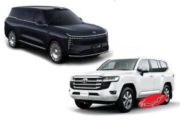 مقایسه تویوتا لندکروزر ۲۰۲۵ با شاسیبلند چینی ایران خودرو