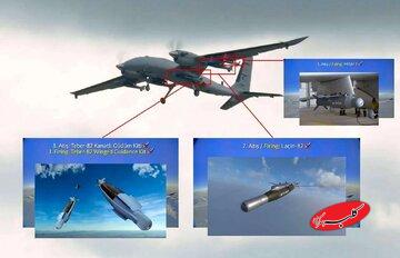 بزرگترین پهپاد ترکیه به ۳ سلاح تازه مجهز شد / عکس
