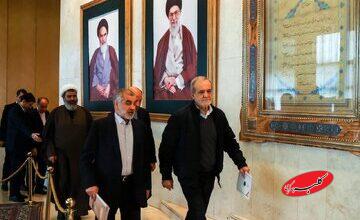 تصاویر دیدنی از جلسه امروز مجلس با حضور پزشکیان/ قالیباف باز هم استقبال رئیس جمهور نرفت! + عکس
