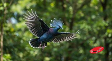 بزرگترین کبوتر جهان با تاجی باشکوه / ملکه پرندگان که چشمها را خیره میکند/ عکس