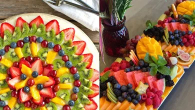 تزیین میوه شب یلدا در سینی