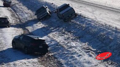 ببینید رانندگی بدون زنجیر چرخ چه بلایی سر این خودروهای لوکس آورد!